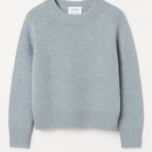 ZARA KIDS Knit Sweater Blue Speckled Size ( 6 - 14YRS) Crewneck Pullover School